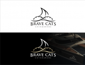 projektowanie logo oraz grafiki online Logo: Czarter katamaranów Brave Cats