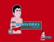 Projekt graficzny, nazwa firmy, tworzenie logo firm Logo dla siłowni 'IronWorks Gym' - Graficzka92