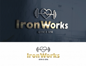 Projekt graficzny, nazwa firmy, tworzenie logo firm Logo dla siłowni 'IronWorks Gym' - Misiauka