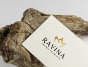 Projekt graficzny, nazwa firmy, tworzenie logo firm Logo kosmetyków naturalnych RAVINA - Dybski