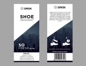 projektowanie logo oraz grafiki online Etykieta na dezodorant do obuwia