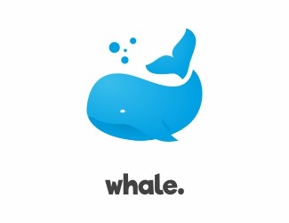 Projekt graficzny logo dla firmy online Wieloryb/Whale