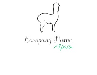 Projekt graficzny logo dla firmy online alpaka