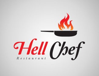 Projekt logo dla firmy HellChef | Projektowanie logo