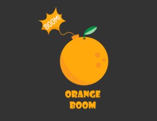 Projekt logo dla firmy ORANGE BOOM | Projektowanie logo