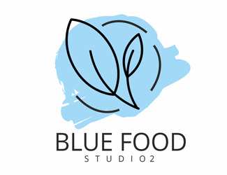 Projekt graficzny logo dla firmy online Blue Food Studio 2