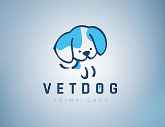 Projekt logo dla firmy VETDOG - logo z psem | Projektowanie logo