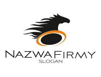 Projekt graficzny logo dla firmy online Kurier Czarny Koń