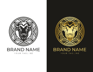 Projekt logo dla firmy Żubr, bizon | Projektowanie logo