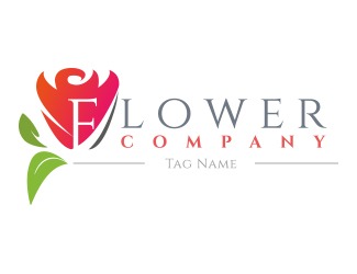 Projekt graficzny logo dla firmy online kwiatowa kompania