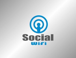 Projekt graficzny logo dla firmy online Social WiFi