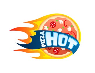 Projekt graficzny logo dla firmy online PizzaHot