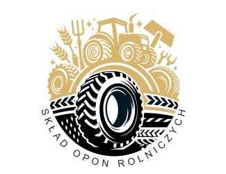 Projekt graficzny logo dla firmy online Opony rolnicze