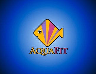 Projekt logo dla firmy AquaFit | Projektowanie logo