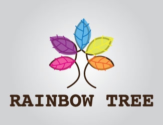Projektowanie logo dla firm online Rainbow tree