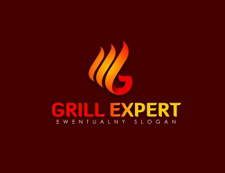 Projekt logo dla firmy GRILL EXPERT | Projektowanie logo
