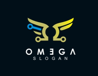 Projekt graficzny logo dla firmy online OMEGA, TECHNOLOGIA