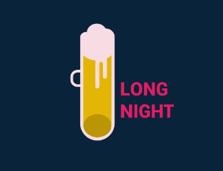 Projekt graficzny logo dla firmy online Long Night - bar/club/pub