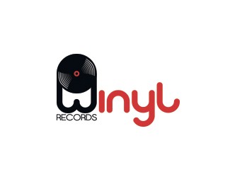 Projekt logo dla firmy Winyl Records | Projektowanie logo