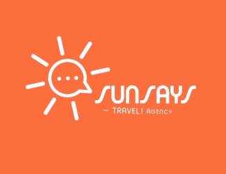 Projekt logo dla firmy słońce mówi-travel! agency | Projektowanie logo