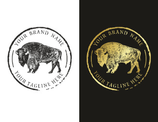 Projekt logo dla firmy Żubr / bizon | Projektowanie logo