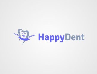 Projekt logo dla firmy HappyDent | Projektowanie logo