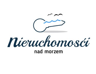 Projekt graficzny logo dla firmy online nieruchomości nad morzem