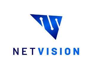 Projekt graficzny logo dla firmy online Netvision