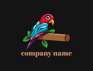 Projektowanie logo dla firm online parrot papuga
