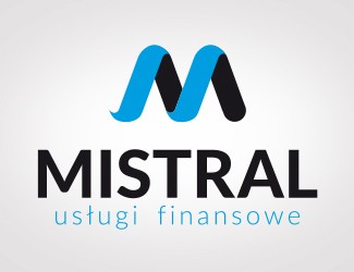 Projekt graficzny logo dla firmy online Mistral usługi finansowe
