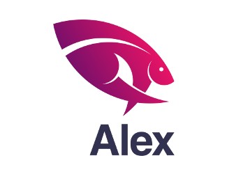 Projekt graficzny logo dla firmy online Alex