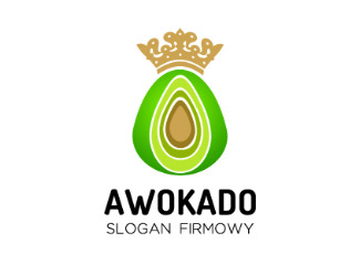 Projekt graficzny logo dla firmy online awokado