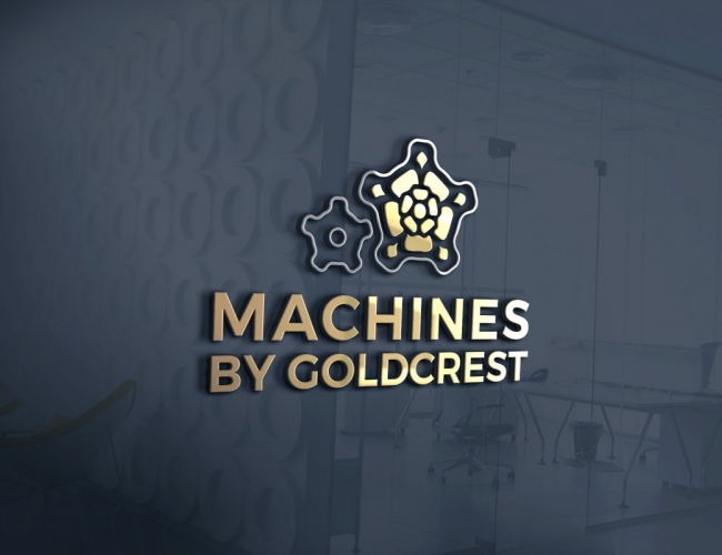Projektowanie logo dla firm,  Logo Machines By Goldcrest, logo firm - goldcrest