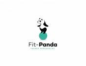 Projekt graficzny, nazwa firmy, tworzenie logo firm Fit-Panda -  firmy z branży fitness - p.design