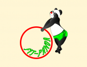 Projekt graficzny, nazwa firmy, tworzenie logo firm Fit-Panda -  firmy z branży fitness - Choek