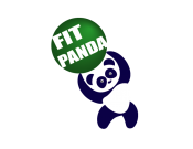 Projekt graficzny, nazwa firmy, tworzenie logo firm Fit-Panda -  firmy z branży fitness - QFlame