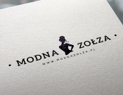 Projekt graficzny, nazwa firmy, tworzenie logo firm LOGO - MODNA ZOŁZA - moonka