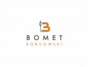 Projekt graficzny, nazwa firmy, tworzenie logo firm Logo firmy Bomet, branża metalowa  - kloratornia