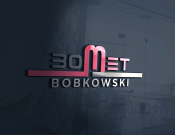 Projekt graficzny, nazwa firmy, tworzenie logo firm Logo firmy Bomet, branża metalowa  - moonka