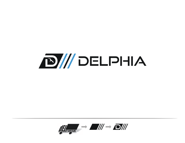 Projektowanie logo dla firm,  Logotyp dla spedycji Delphia, logo firm - Delphia