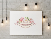 Projekt graficzny, nazwa firmy, tworzenie logo firm Logo dla kwiaciarni Kwiatomania - Flóki