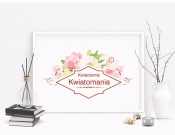 Projekt graficzny, nazwa firmy, tworzenie logo firm Logo dla kwiaciarni Kwiatomania - Flóki