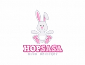Projekt graficzny, nazwa firmy, tworzenie logo firm LOGO dla żłobka HOPSASA - monteo