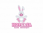 Projekt graficzny, nazwa firmy, tworzenie logo firm LOGO dla żłobka HOPSASA - monteo