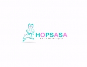 Projekt graficzny, nazwa firmy, tworzenie logo firm LOGO dla żłobka HOPSASA - TurkusArt