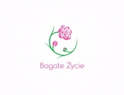 Projekt graficzny, nazwa firmy, tworzenie logo firm B O G A T E  Ż Y C I E  - logo - bazi