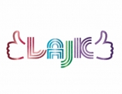 Projekt graficzny, nazwa firmy, tworzenie logo firm Logo dla zespołu disco polo "Lajk" - niebiesska
