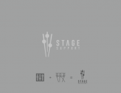 Projekt graficzny, nazwa firmy, tworzenie logo firm LOGOTYP - STAGE SUPPORT (FIRMA EVENT) - sansey