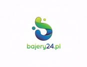Projekt graficzny, nazwa firmy, tworzenie logo firm BAJERY24 Logo brand sklepu internet. - bazi