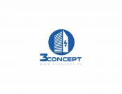 Projekt graficzny, nazwa firmy, tworzenie logo firm Logo dla firmy budowlanej 3CONCEPT - monteo